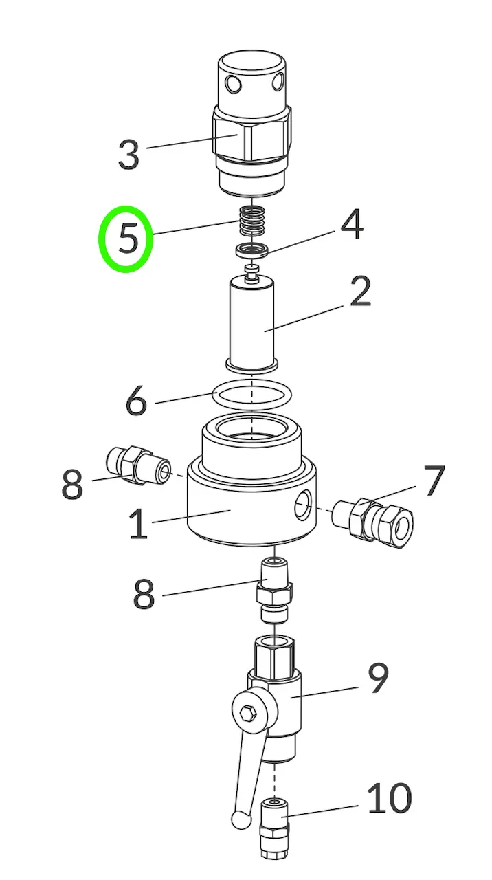 Anest Iwata Replacement Filter Spring For High Pressure Filter 1