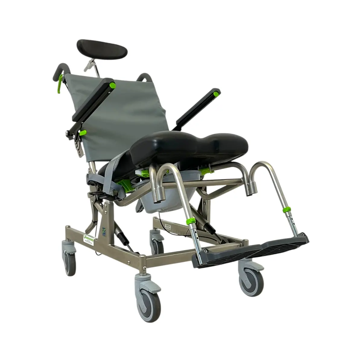 Raz Designs Raz-At Shower Chair With Commode | Attendant Tilt | 18" X 18" Seat 1