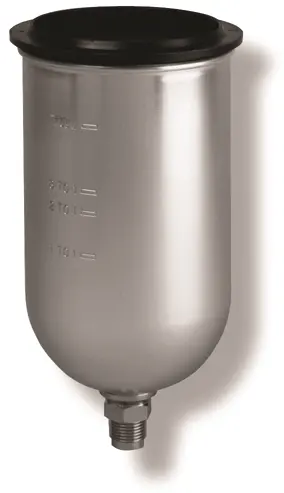 Binks 1 Liter Gravity Feed Cup Assembly, 3/8”-19 Bsp (M) Thread 1