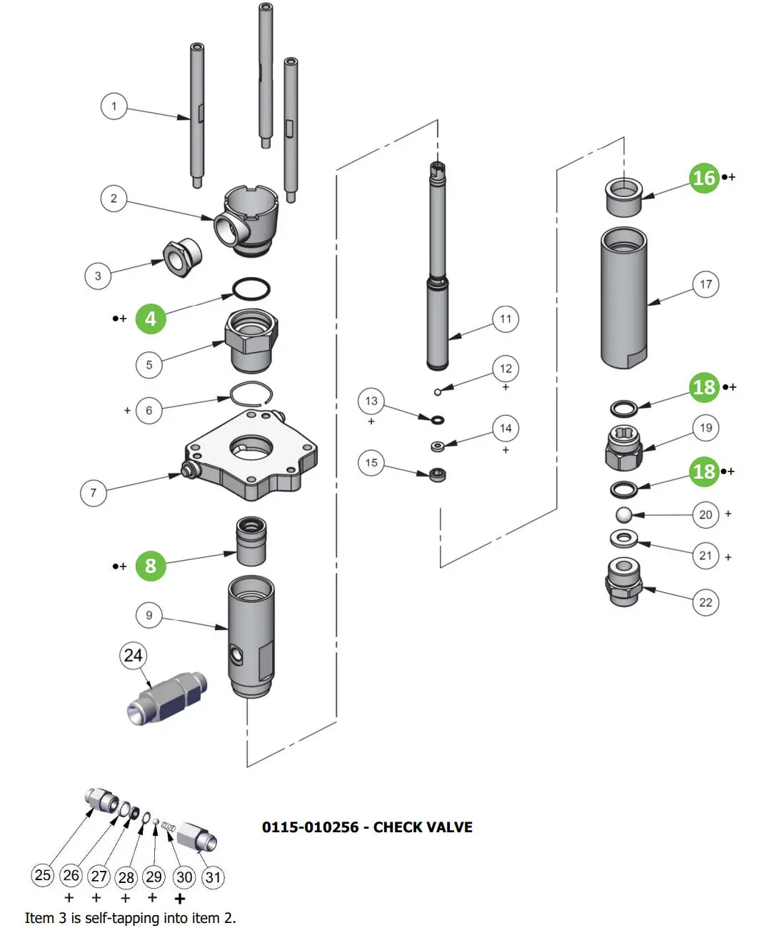 Binks 0115-010219 Fx4 Seal Kit (U-Cups) 1