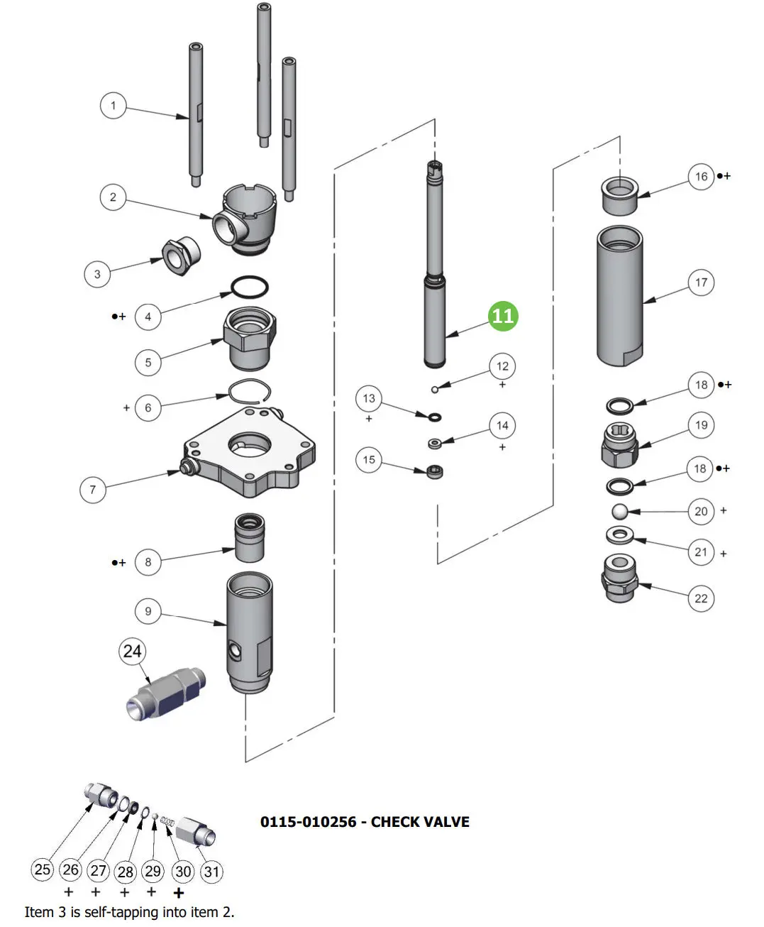 Binks 0115-010063 Fx4 Pump Rod 1