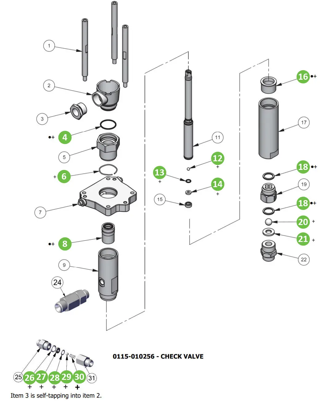 Binks 0115-010220 Fx4 Repair Kit (U-Cups) 1
