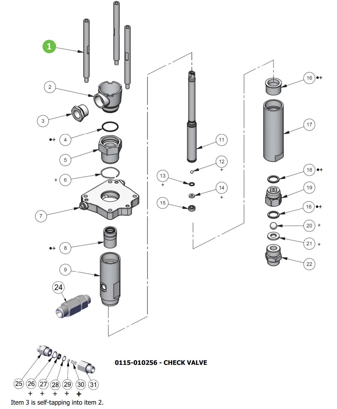 Binks 0115-010646 Pump Tie Rod 1