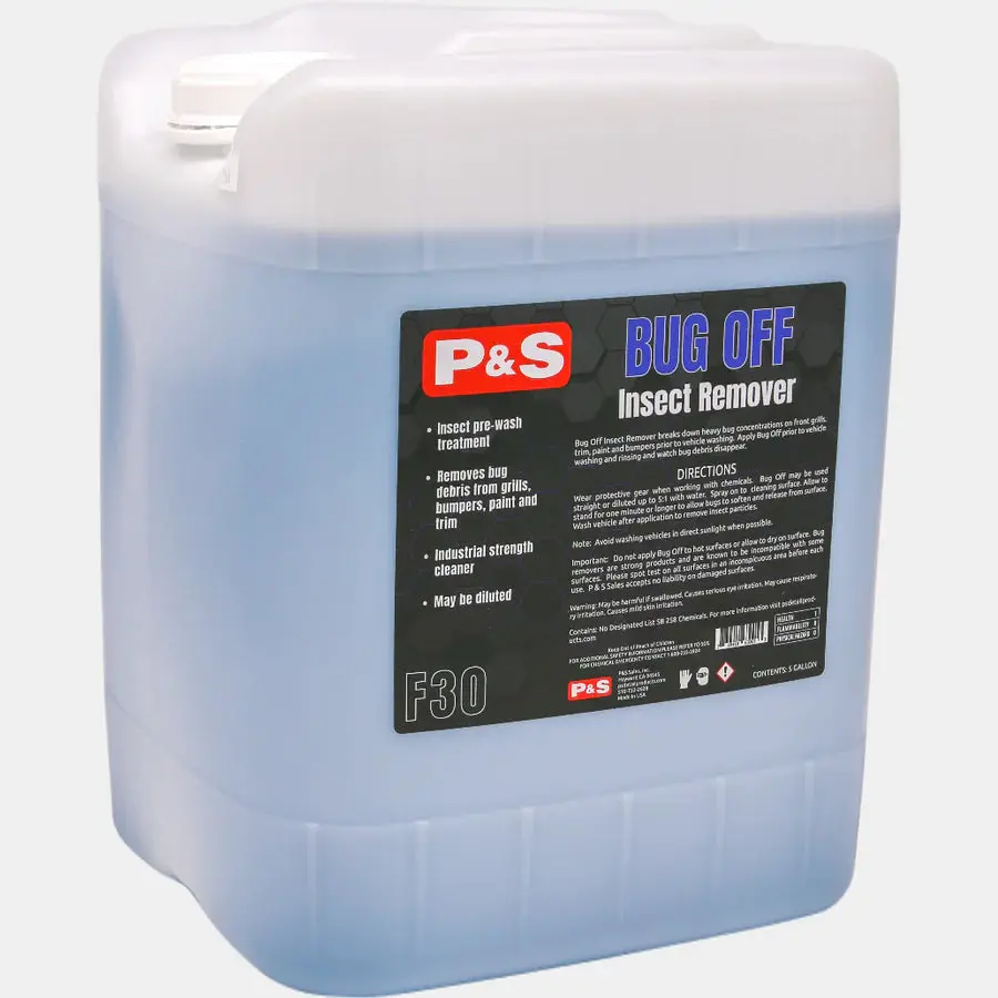 P&S - 5 Gallon | Apc, Bead Maker, Brake Buster, Bug Off, Carpet Bomber, Iron Buster, Irs Foaming Shampoo, Multi-Dressing Voc Compliant, Paint Gloss, Pearl Auto Shampoo, Radiance, Swift, True Vue, Terminator, Undressed Cleaner, And Xpress Interior 16