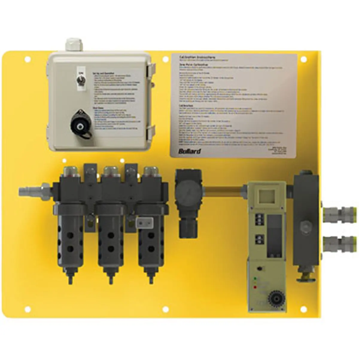 Pirate Brand - Bullard® Cab, 30 Cfm Panel, 10 Ppm Co Sensor, 2 Outlet, 1/4" Industrial Interchange, 1-2 Worker, Panel Mount Air Filter & Co Monitor W/Remote Alarm Jack 1
