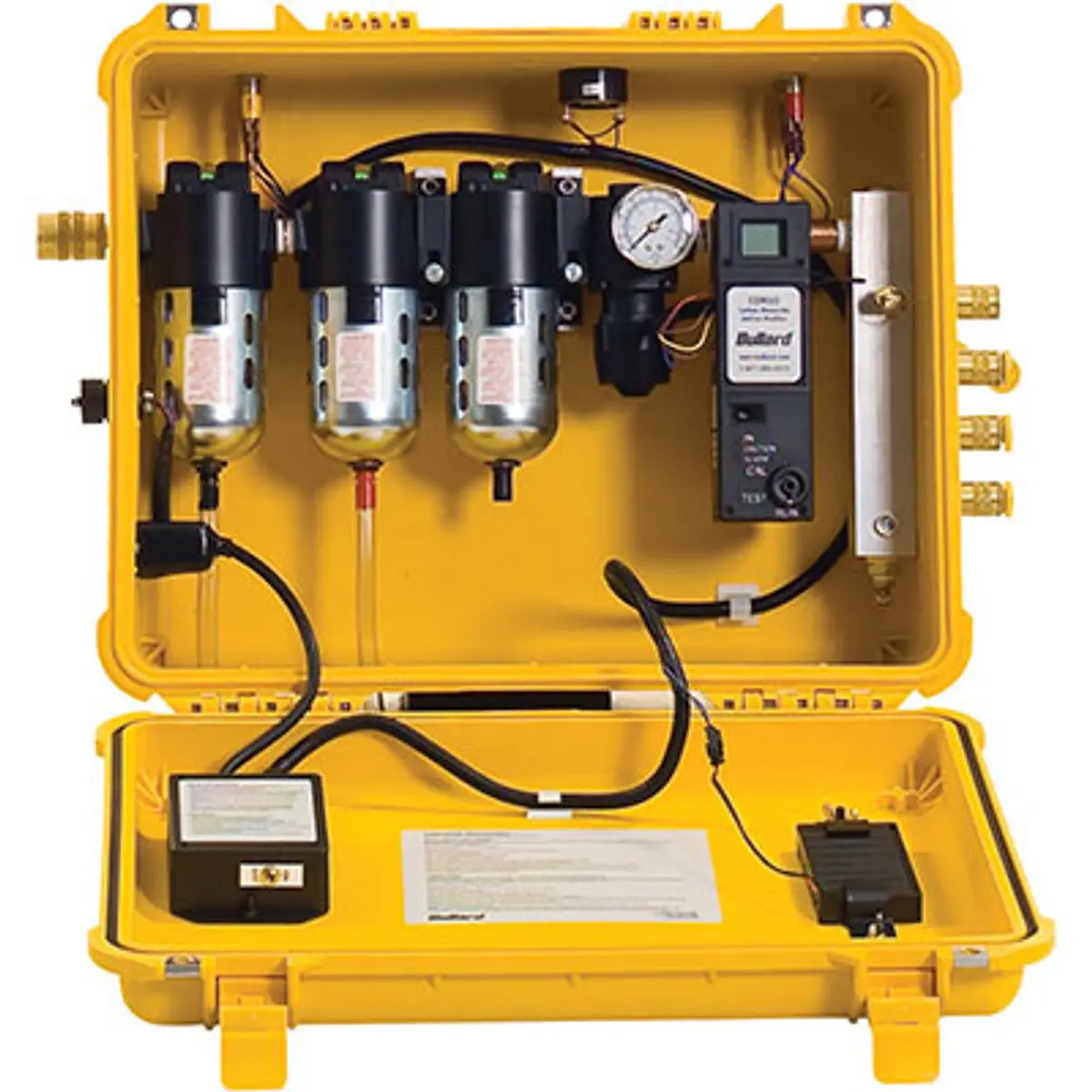 Pirate Brand - Bullard® Cab, 50 Cfm Box, 10 Ppm Co Sensor, 4 Outlet, 1/4" Industrial Interchange, 1-4 Worker, Portable Air Filter & Co Monitor W/Remote Alarm Jack 1