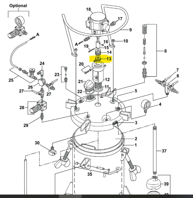 C.A. Technologies 51-289 Packing Set For Agitated Tanks 1