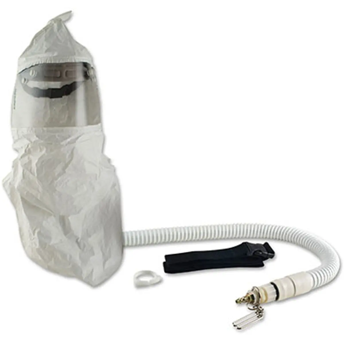 Pirate Brand - Bullard® Cc20, Compressed Air Respirator, Tychem Qc Double Bib Hood, Ratcheted Headband Suspension, F30 Constant Flow 1/4" Industrial Interchange 1