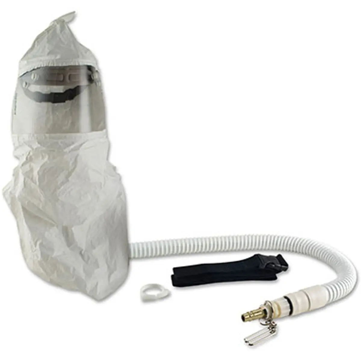 Pirate Brand - Bullard® Cc20, Free Air Pump Respirator, Tychem Qc Double Bib Hood, Ratcheted Headband Suspension, F35 Constant Flow 1/2" Industrial Interchange 1
