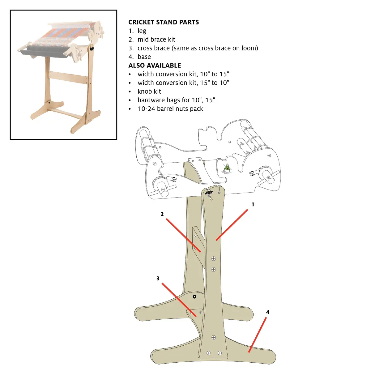 Cross Brace For Cricket Loom Or Cricket Stand 1