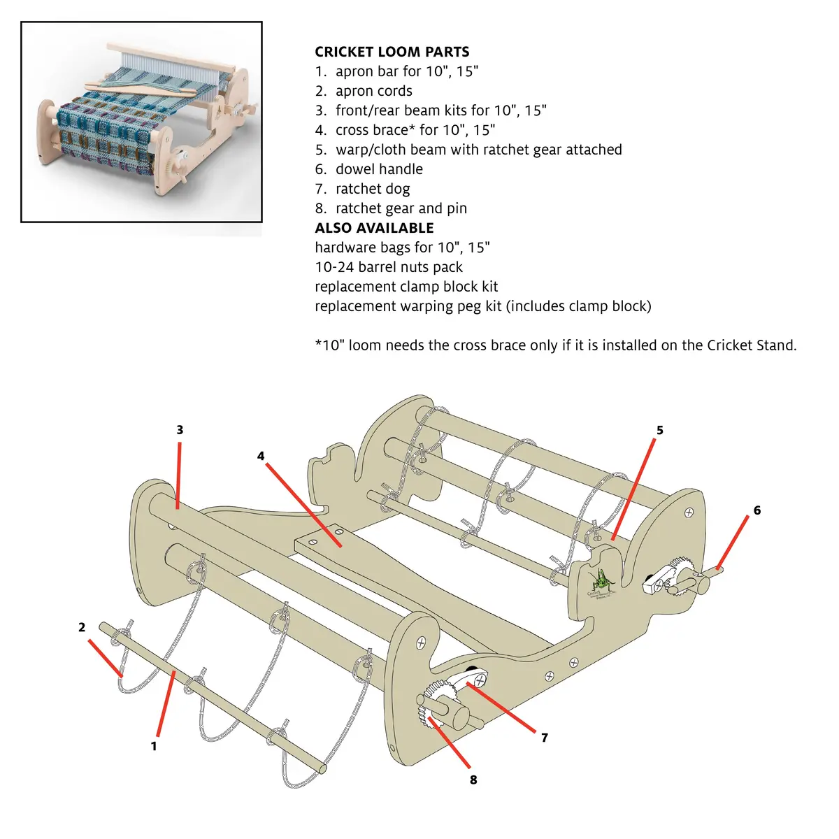 Warp/Cloth Beams For Cricket 1