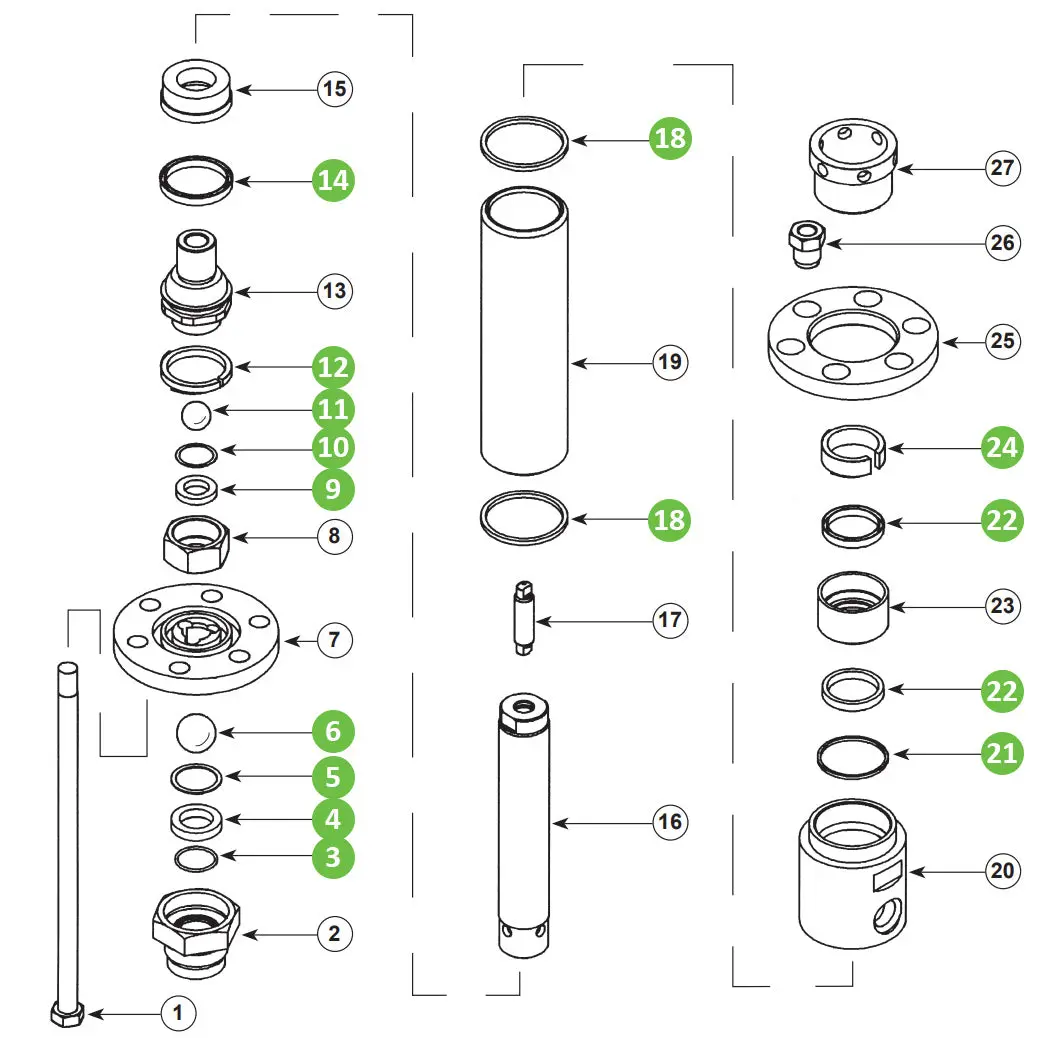 Binks 106-1256 Soft Seal Kit 1