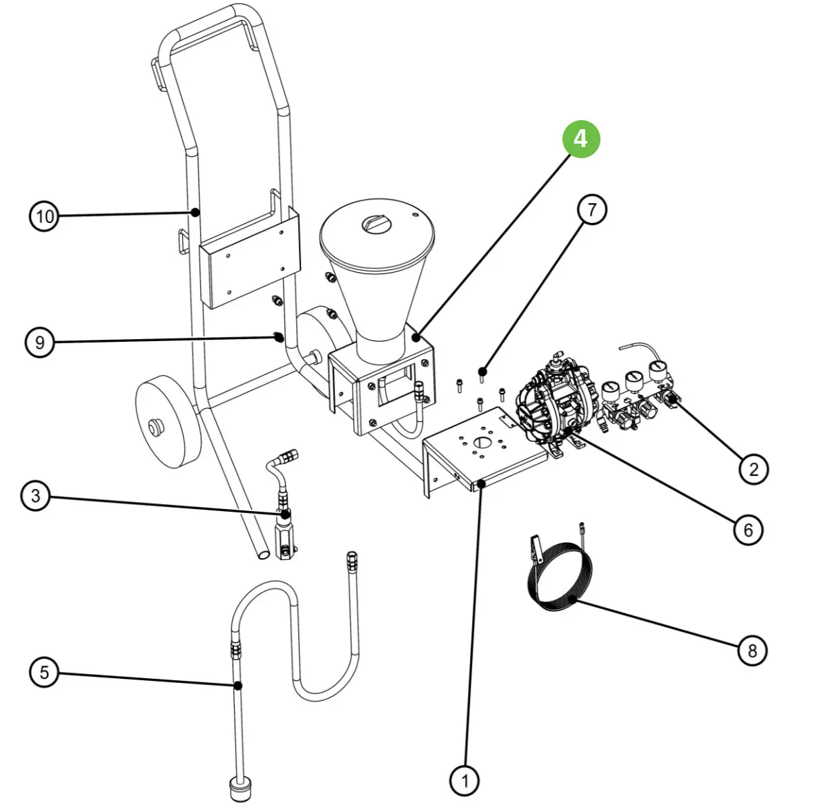 Binks Dxa-Cg & Dxa-Wg Gravity Feed Kit 1