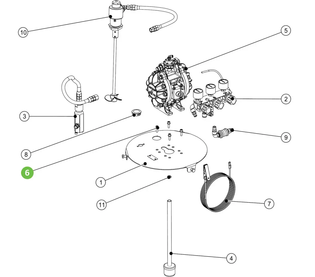 Binks Dxk-100 Screw Kit, Foot Mount 1