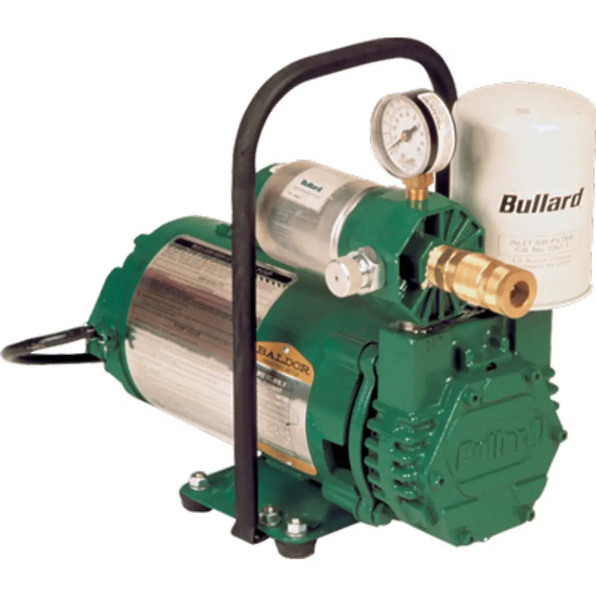 Pirate Brand - Bullard® Edp10, Electric-Driven Free Air Pump, 10 Cfm, 3/4 Hp, 1 Quick-Disconnect 1/2" Industrial Interchange Coupler, Includes Run Hour Meter 1