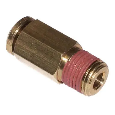 Pirate Brand 520-252 Straight Push To Connect Adapter, 1/4" Tube X 1/8" Mpt 1