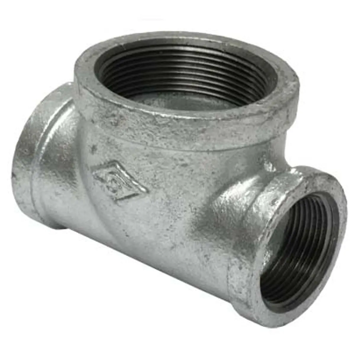 Pirate Brand - Empire Style, Tee, Galvanized, 1-1/4" X 1-1/4" X 2" (Fits Portable Pots) 1