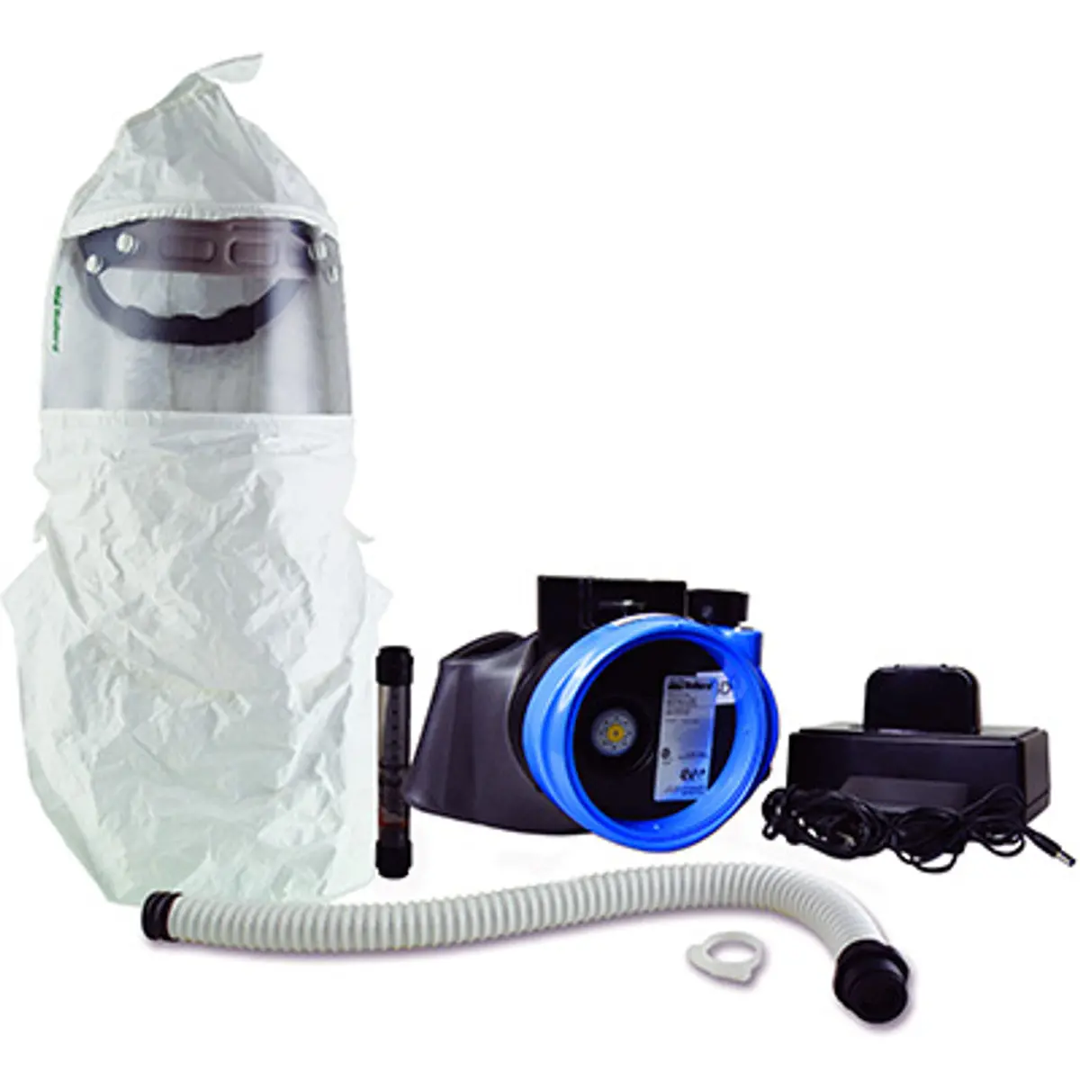 Pirate Brand - Bullard® Cc20, Powered Air-Purifying Respirator, Tychem Sl Double Bib Hood, Ratcheted Headband Suspension And Evahl (Hazardous Locations) Papr W/ Evahlbat1 Battery, Filter Not Included 1