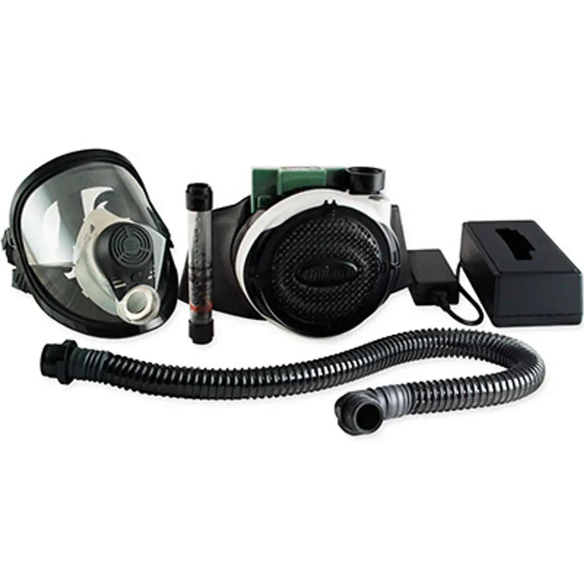 Pirate Brand - Bullard® Spectrum®, Powered Air-Purifying Respirator, Full-Face Mask, M/L, And Eva Papr W/ Evabat2 Battery (Green), Filter Not Included 1