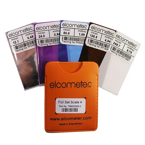 Elcometer Scale 4 Certified Precision Foil Set (T99022255-4C) 1