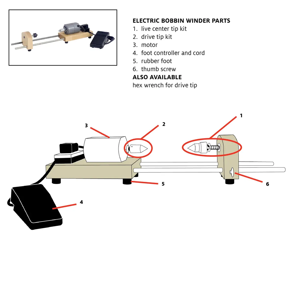 Motor For Electric Bobbin Winder 1