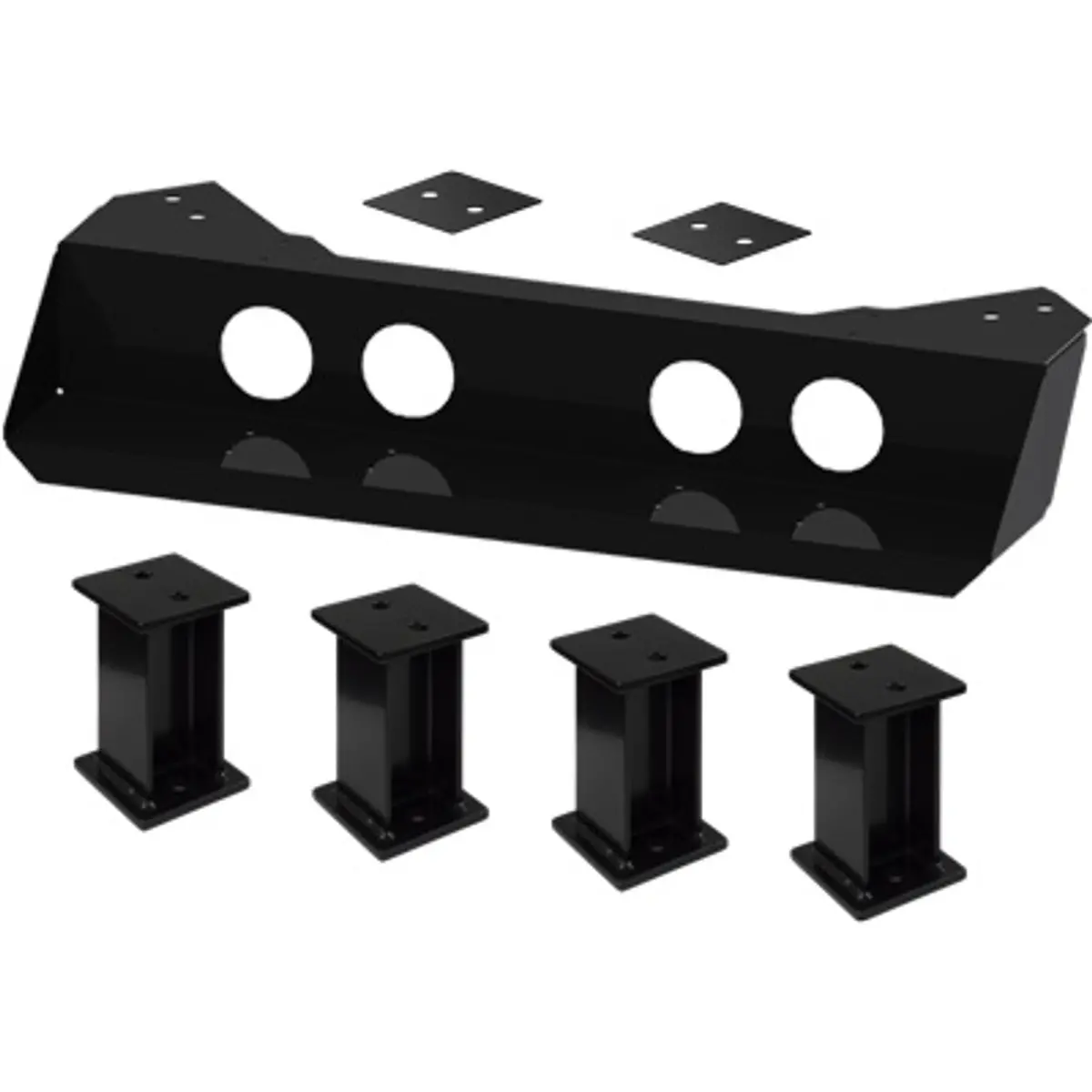 Pirate Brand - Pinch Mount Bracket, Stationary W/ 10" Leg Extensions & Spacers 1