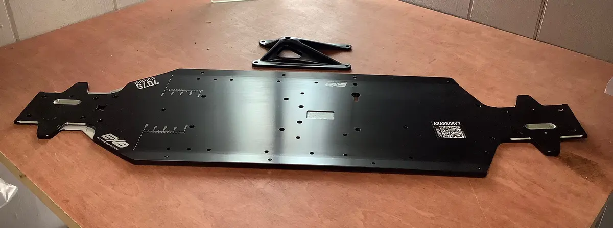 Kraton 8S Exb Chassis 510Mm Cnc 7075 T6 Aluminum & Rear Lower Chassis Brace 1