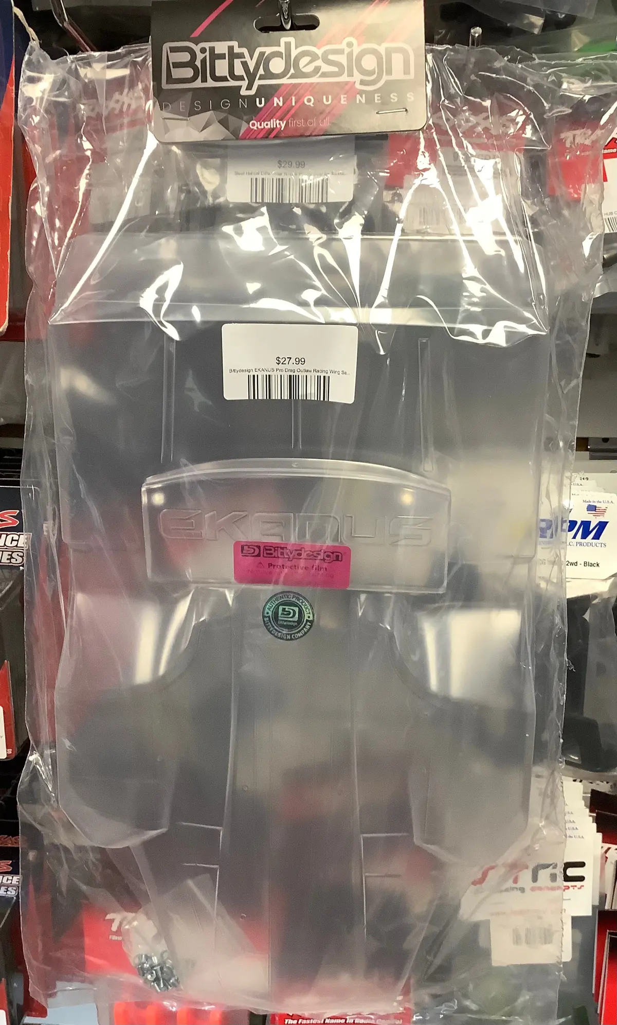 Bittydesign Ekanus Pro Drag Outlaw Racing Wing Set (Clear) 1