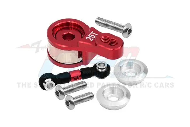 Aluminum Servo Saver With Aluminum Steering Link -6Pc Set Gt16025tm 1