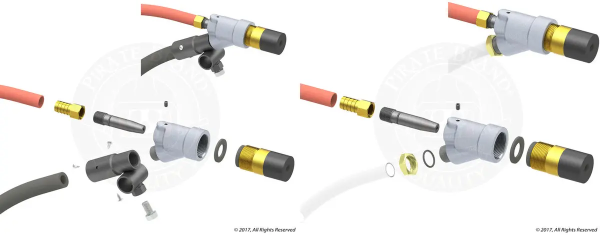 Pirate Brand - Goff Style Suction Gun, Gun Body, Includes Set Screw And Gasket 2