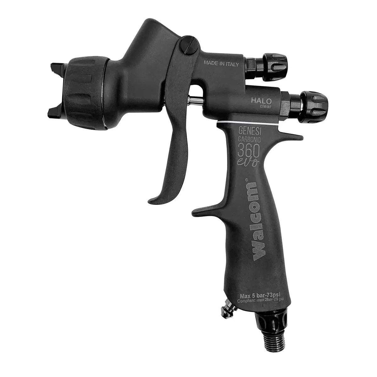 Walcom Genesi Carbonio 360 Evo Halo Gravity Spray Gun Clear 1