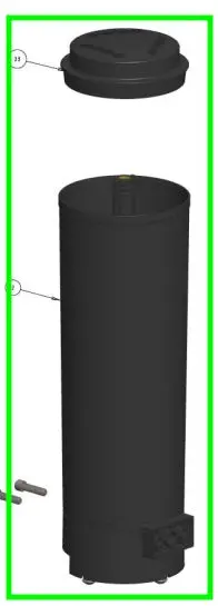 Hero Manual Dispensers - D23 2.5Qt Canister W Paddle And Drive Shaft 1