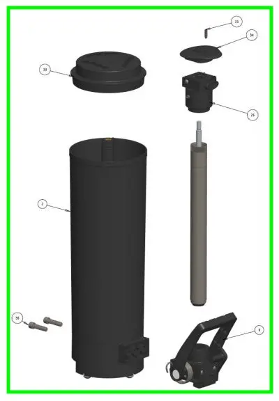 Hero Manual Dispensers - D23 Complete Cartridge W/O Guage 1