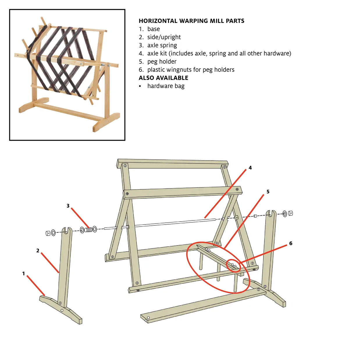 Side/Upright For Horizontal Warping Mill 1