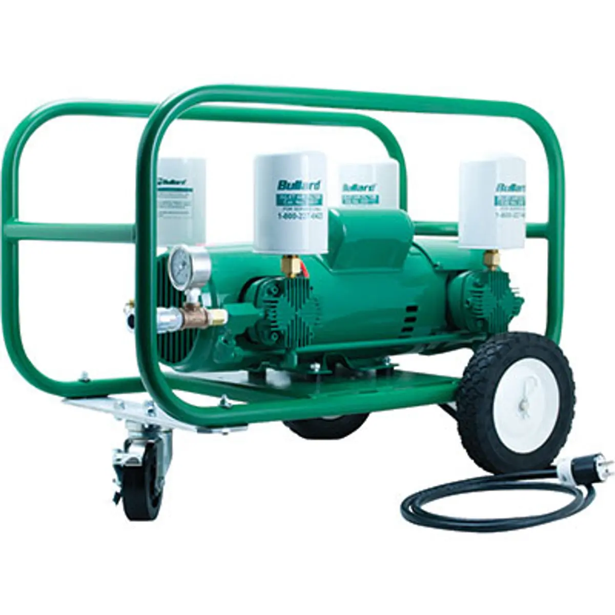 Pirate Brand - Bullard® Ice Pump, Electric-Driven Free Air Pump, 11 Cfm, 2Hp Piston Driven, 1 Quick-Disconnect 1/2" Industrial Interchange Coupler, 1 Worker 1