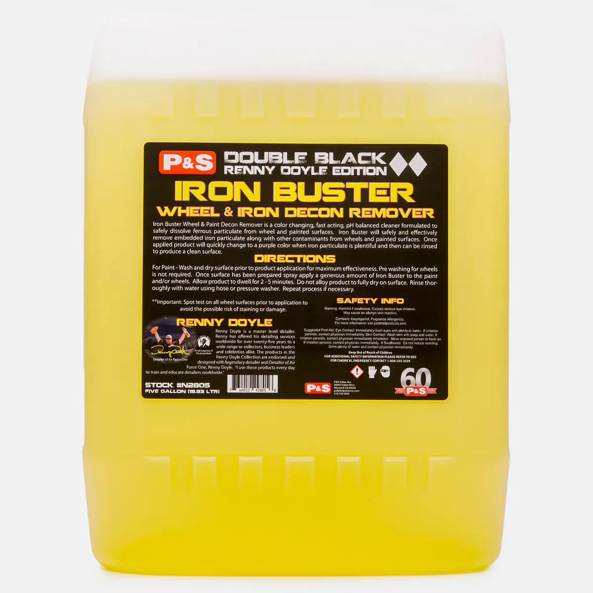 P&S - 5 Gallon | Apc, Bead Maker, Brake Buster, Bug Off, Carpet Bomber, Iron Buster, Irs Foaming Shampoo, Multi-Dressing Voc Compliant, Paint Gloss, Pearl Auto Shampoo, Radiance, Swift, True Vue, Terminator, Undressed Cleaner, And Xpress Interior 12