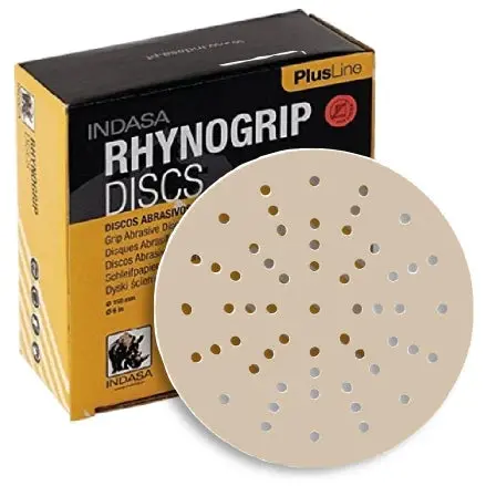 Indasa Plusline Rhynogrip 6" Ultravent Multi-Hole Vacuum Sanding Discs, 1066 Series 1