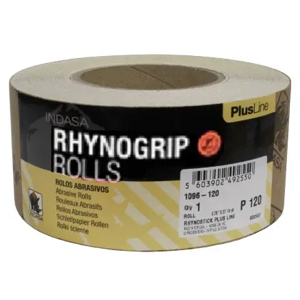 Indasa 2.75" Rhynogrip Plusline Grip Long Board Sanding Rolls, 1095 Series 1