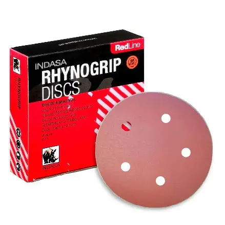 Indasa 5" Rhynogrip Redline 5-Hole Vacuum Sanding Discs, 520 Series 1