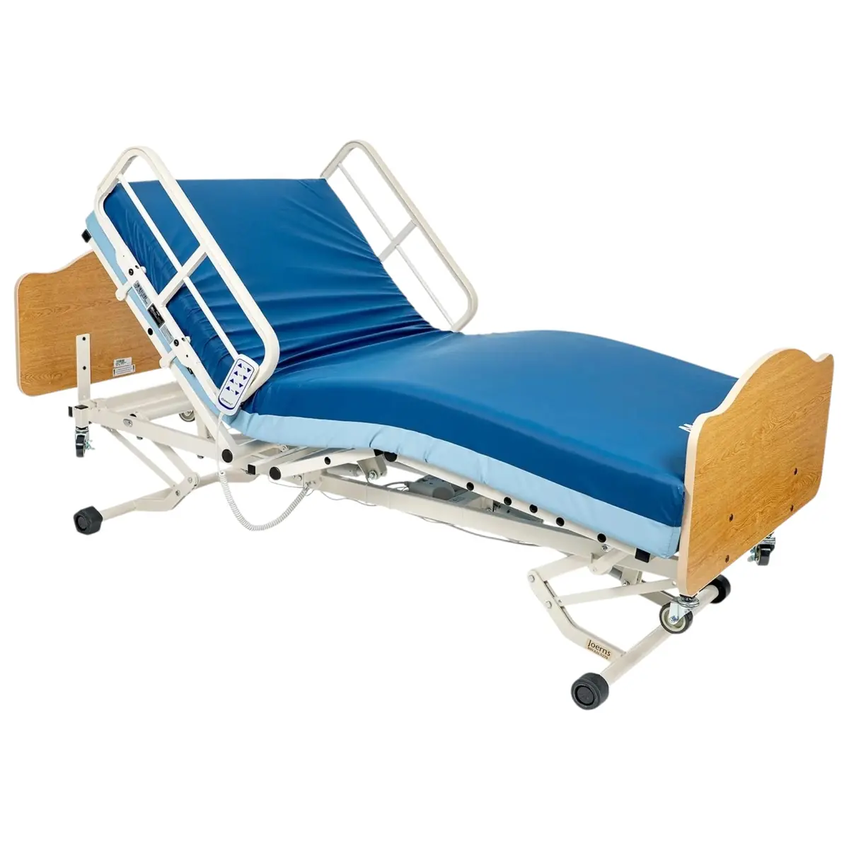 New Joerns Wecare Full-Electric Hi-Low Hospital Bed | 450 Lbs Capacity | Includes Foam Mattress | Half-Length Assist Device Included 1