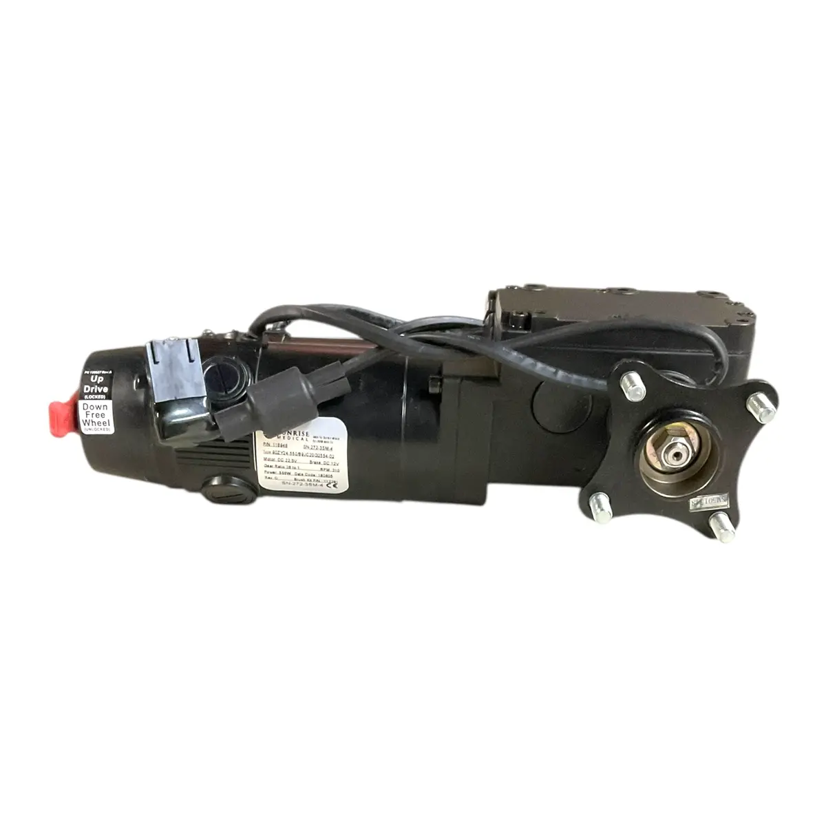 Set Of High Speed Motor & Gearbox Assemblies For Sunrise Medical Quickie P222 Se Power Chairs With 12" X 4" Drive Wheels | New Condition | 118948 | 118947 2