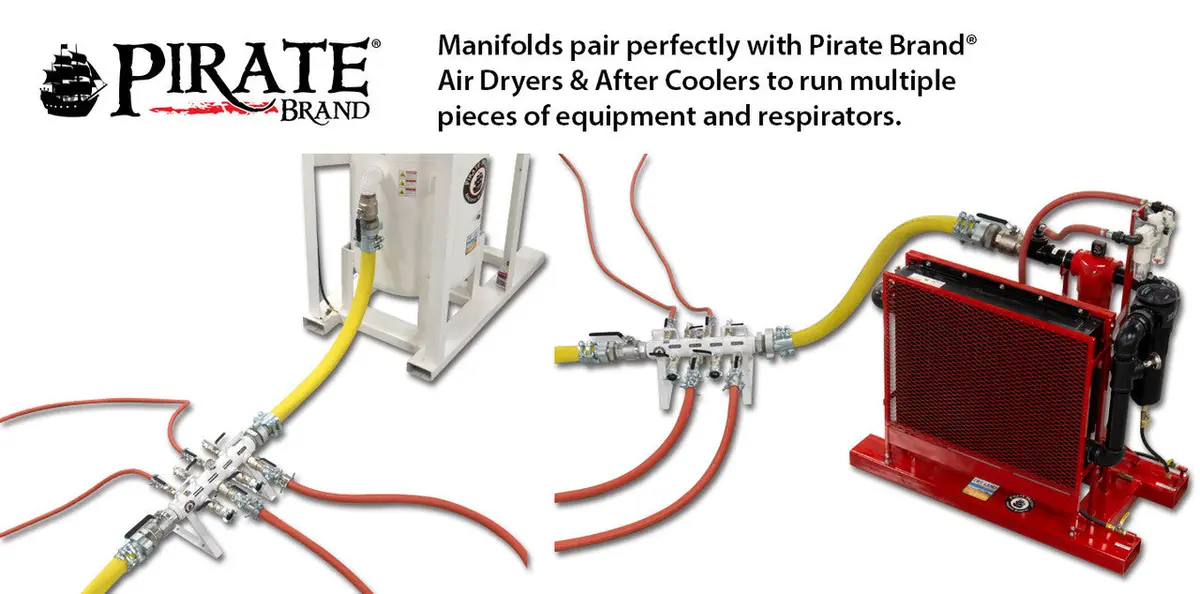 Pirate Brand - Schmidt Mfg Style, Manifold, Stationary, Horizontal, 3" Npt Inlet/Outlet, (4) 1" Npt Outlets, (4) 1-1/2" Npt Outlets 2
