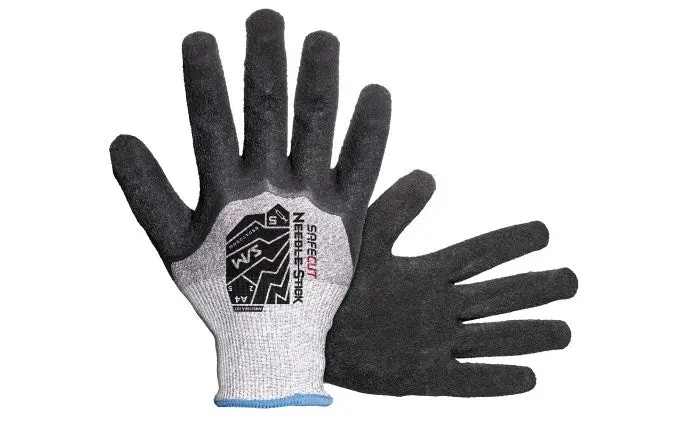 Sas Safety Corp. Safecut™ Hypodermic Puncture Resistant And Cut Resistant Gloves, Crinkle Latex Coated 1