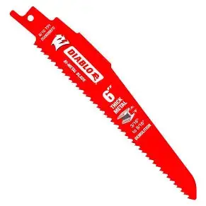 Diablo 6 In. 8/10 Tpi Steel Demon Bi-Metal Reciprocating Saw Blades For Thick Metal Cutting (5-Pack) 1