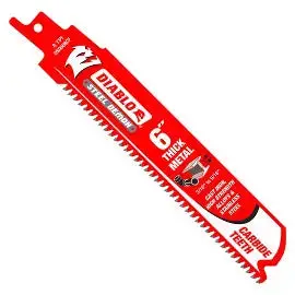 Diablo 6 In. 8 Tpi Steel Demon Carbide Reciprocating Saw Blades For Thick Metal Cutting (3-Pack) 1