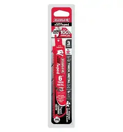 Diablo 6 In. 8 Tpi Amped Steel Demon Carbide Teeth Reciprocating Saw Blades For Thick Metal (3-Pack) 1