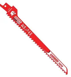 7-3/8" 5Tpi Demo Demon™ Carbide Teeth Reciprocating Saw Blades For Rough-In/Scrolling (3-Pack) 1