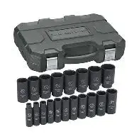 Gearwrench 19 Pc 1/2" Dr 6 Pt Sae Deep Impact Set 1