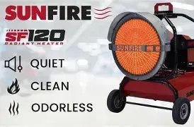 Sunfire Sf120 Diesel/Kerosene Portable Radiant Heater 120,000 Btu 1