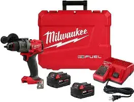 Milwaukee M18 Fuel 18V Lithium-Ion Brushless Cordless 1/2 In. Drill/Driver Kit W/(2) 5.0Ah Batteries, Charger, And Hard Case 1